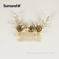 Hot sale fashionable flowers women bling hair clips